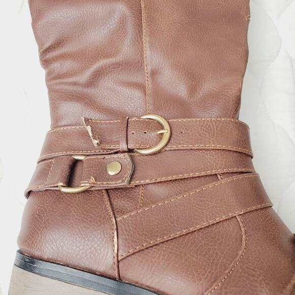 Rampage Interest Brown Riding Boots 7.5 M Knee High Stylish Comfort Women's - Picture 4 of 11